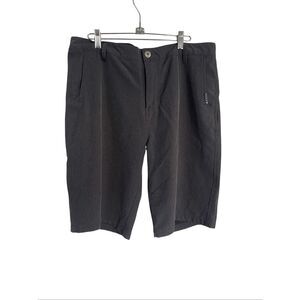 Veece Mens Black Flat Front Golf Walk Casual Bermuda Shorts Size 34